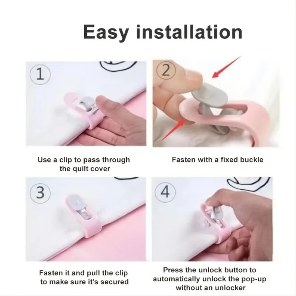 NonSlip Quilt Clips For Duvet Cover Bed Sheet Grippers Blanket Holder Fasteners Comforter Fixer For 5