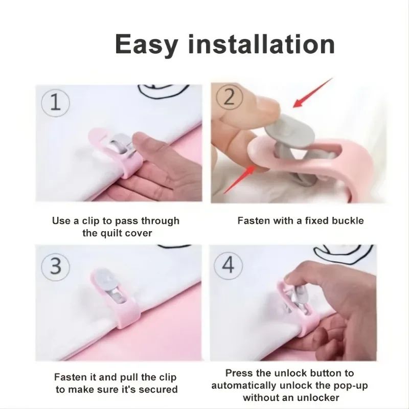 NonSlip Quilt Clips For Duvet Cover Bed Sheet Grippers Blanket Holder Fasteners Comforter Fixer For 5