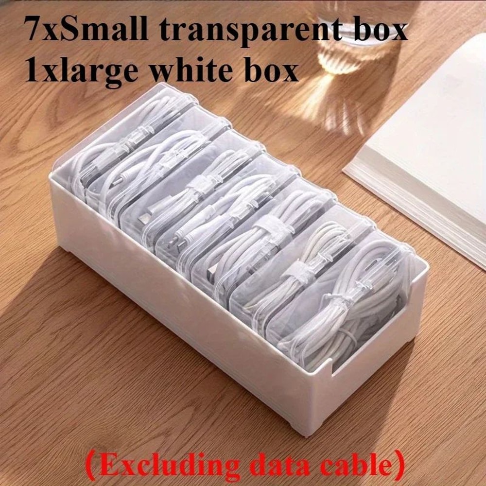 Durable Cable Organizer Storage Box Set For Charging Cords Power Strips Office Desk Wire Manageme 6