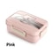 Eco Wheat Straw Bento Lunch Box With Spoon Chopsticks Leakproof Microwave Food Storage Container 8