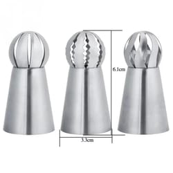 stainless steel russian piping nozzles set | pleated skirt tips cake decorating toolkit for cupcakes & pastry
