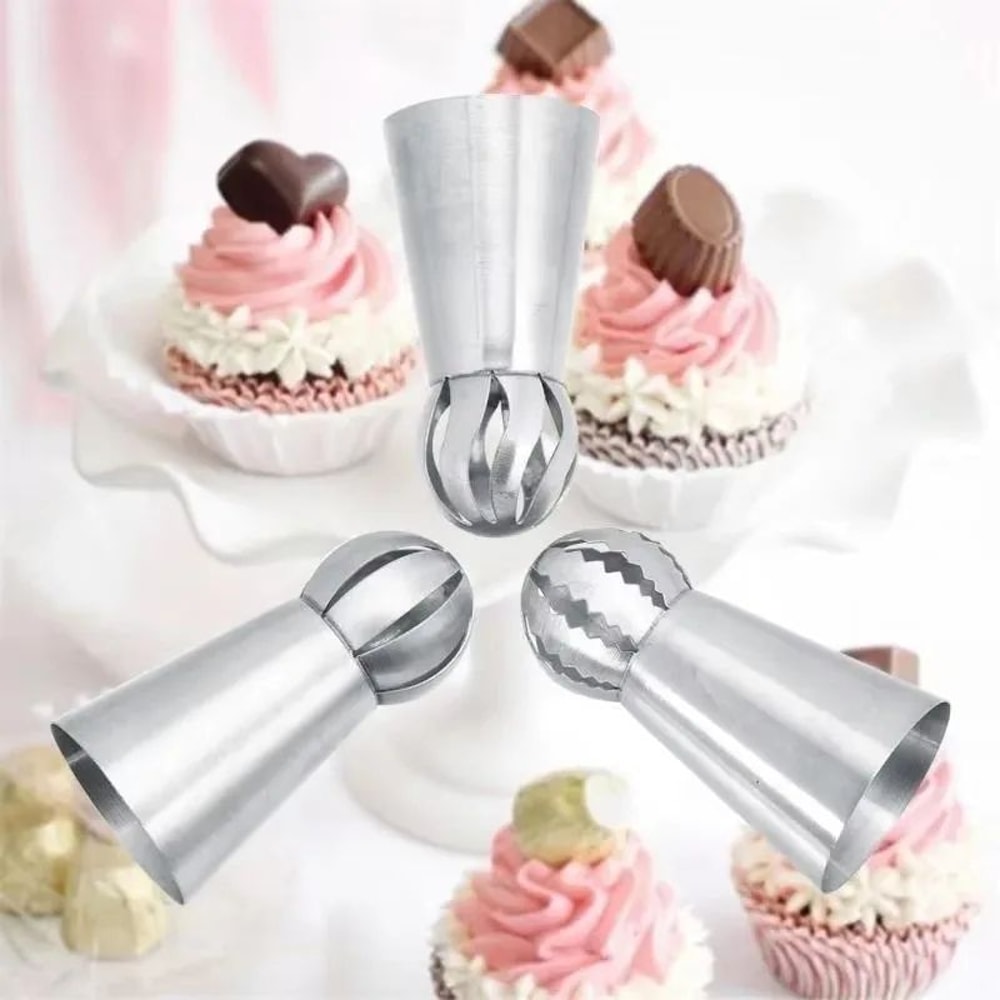 Stainless Steel Russian Piping Nozzles Set Pleated Skirt Tips Cake Decorating Toolkit For Cupcakes 2