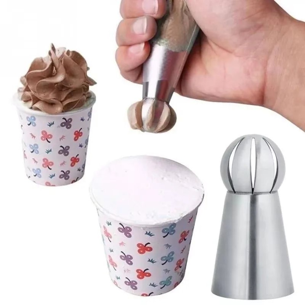 Stainless Steel Russian Piping Nozzles Set Pleated Skirt Tips Cake Decorating Toolkit For Cupcakes 3