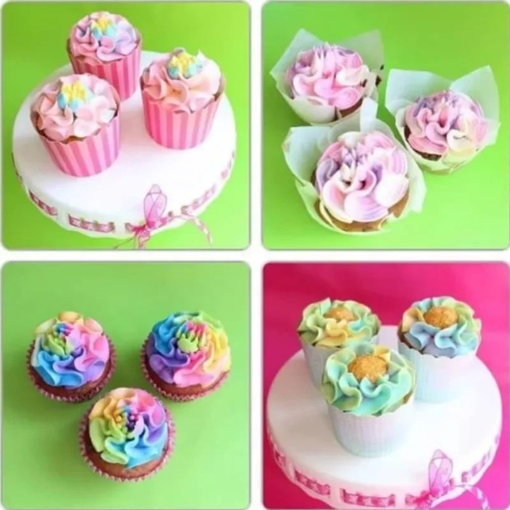 Stainless Steel Russian Piping Nozzles Set Pleated Skirt Tips Cake Decorating Toolkit For Cupcakes 5