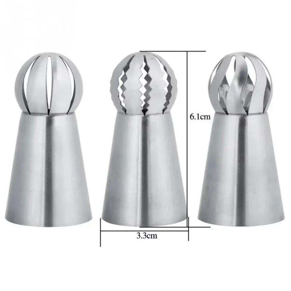 Stainless Steel Russian Piping Nozzles Set Pleated Skirt Tips Cake Decorating Toolkit For Cupcakes 6