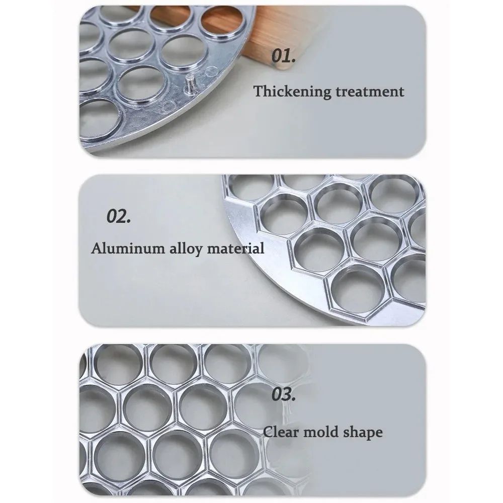 37Hole Aluminum Alloy Dumpling Maker Mold Easy Home Dumpling Ravioli Press Tool For Fast Kitchen 3