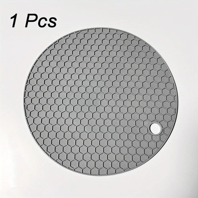 Round Silicone Table Mat Coaster AntiSlip Heat Resistant Pot Holder Coffee Cup Trivet For Kitchen 7