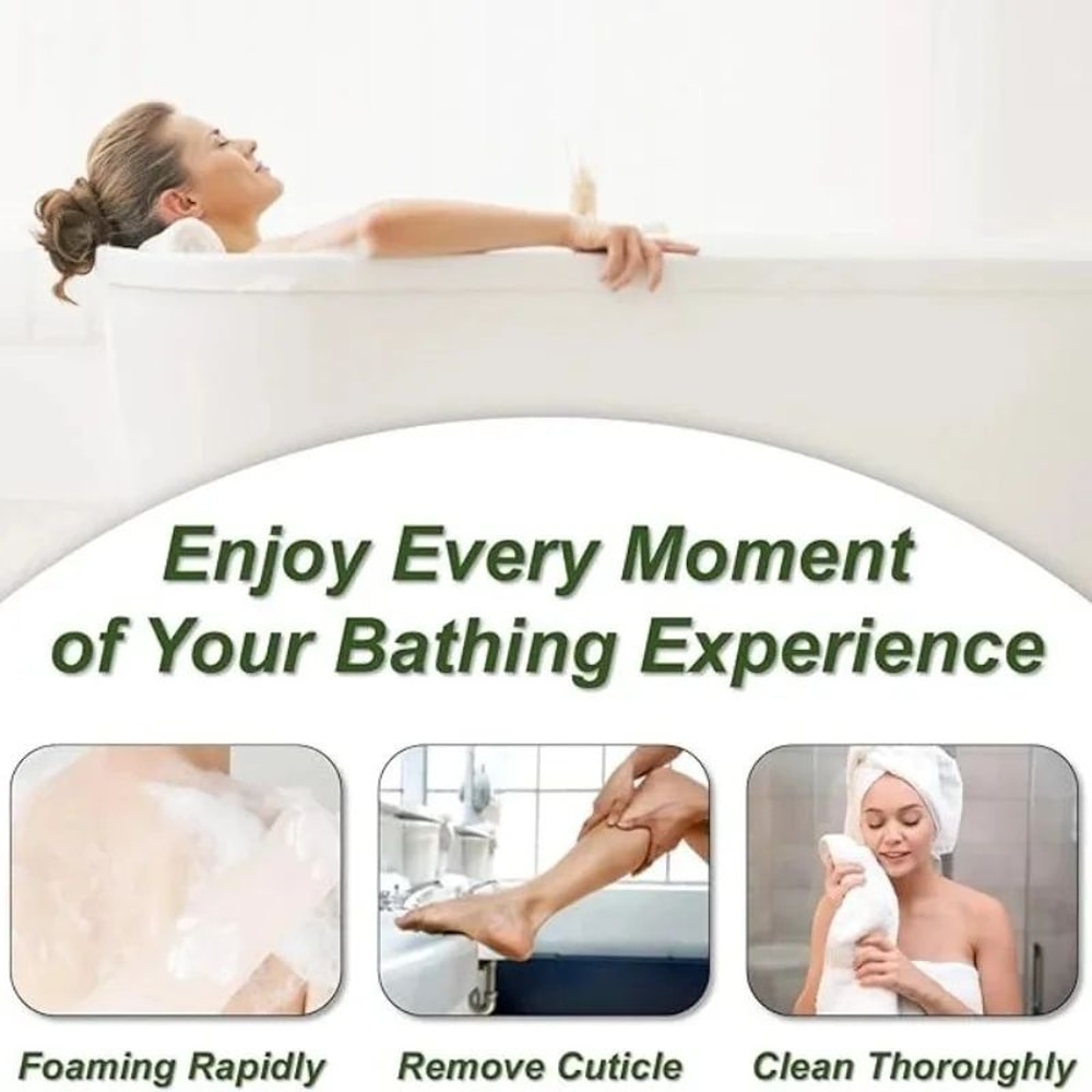 Natural Loofah Back Scrubber Exfoliating Massage Strip With Handles Long Body Cleaning Belt For Sm 5