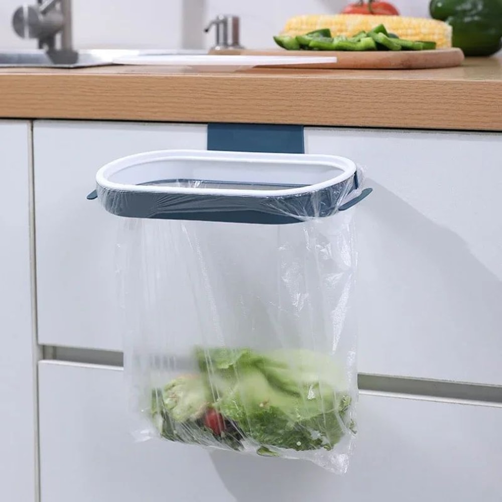 Multipurpose Hanging Trash Bag Holder Towel Rack Portable Kitchen Cabinet Garbage Organizer For B 4