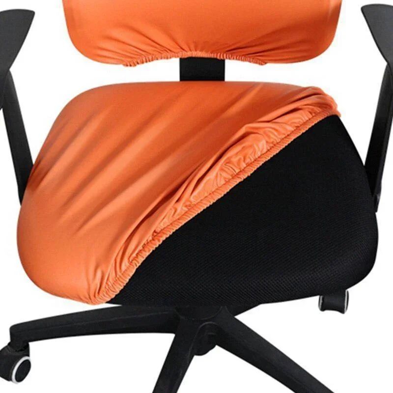 PU Leather Elastic Chair Seat Cover Slipcover Waterproof Seat Protector For Office Dining Hotel Ch 0