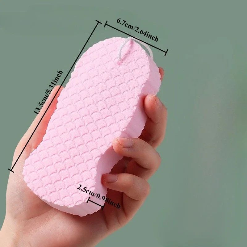 Soft Sponge Body Scrubber Exfoliating Shower Brush Gentle Skin Cleansing Bath Sponge For Smooth Bo 4
