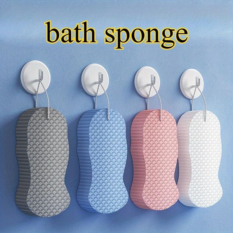 Soft Sponge Body Scrubber Exfoliating Shower Brush Gentle Skin Cleansing Bath Sponge For Smooth Bo 5