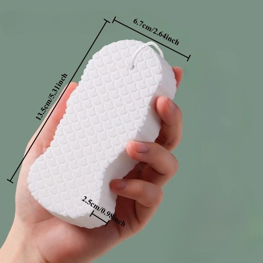 Soft Sponge Body Scrubber Exfoliating Shower Brush Gentle Skin Cleansing Bath Sponge For Smooth Bo 9