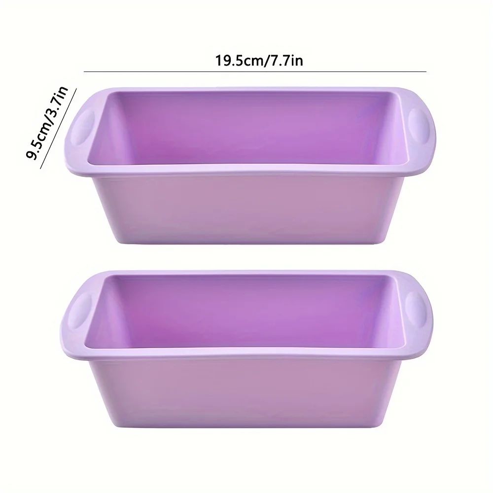 NonStick Silicone Loaf Pan Rectangle Bread Cake Mold BPAFree Flexible Baking Tray For Brownies To 4