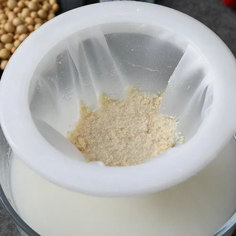 UltraFine Nylon Mesh Strainer With Handle Plastic Fine Sieve Filter For Soy Milk Coffee Juice Yog 3
