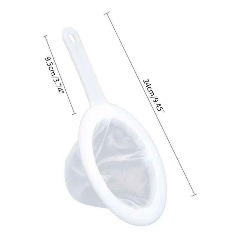 UltraFine Nylon Mesh Strainer With Handle Plastic Fine Sieve Filter For Soy Milk Coffee Juice Yog 5