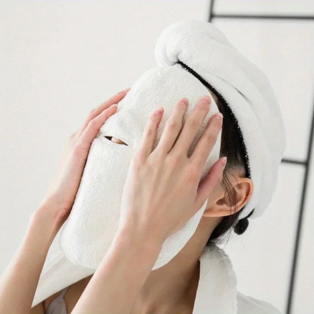 Reusable Hot Cold Compress Facial Towel Mask Moisturizing Face Steamer Wrap For Soft Skin Care D 1