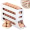 Auto Rolling Egg Holder For Fridge 4 Tier Refrigerator Egg Organizer Space Saving Egg Container Dis 0