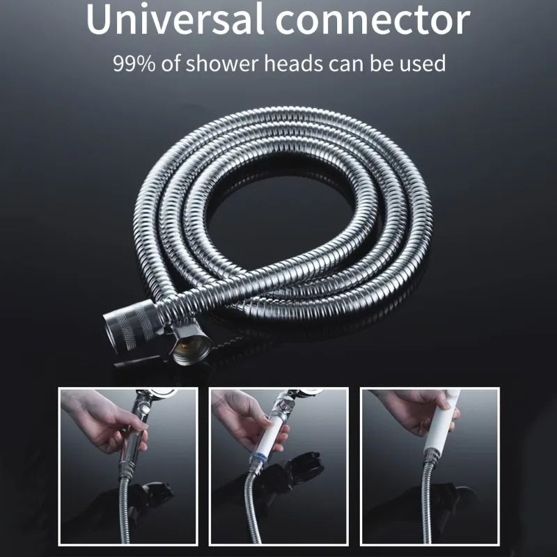 Stainless Steel Shower Hose Extension 15m Or 2m Flexible Anti Tangle Bathroom Handheld Shower Water 1