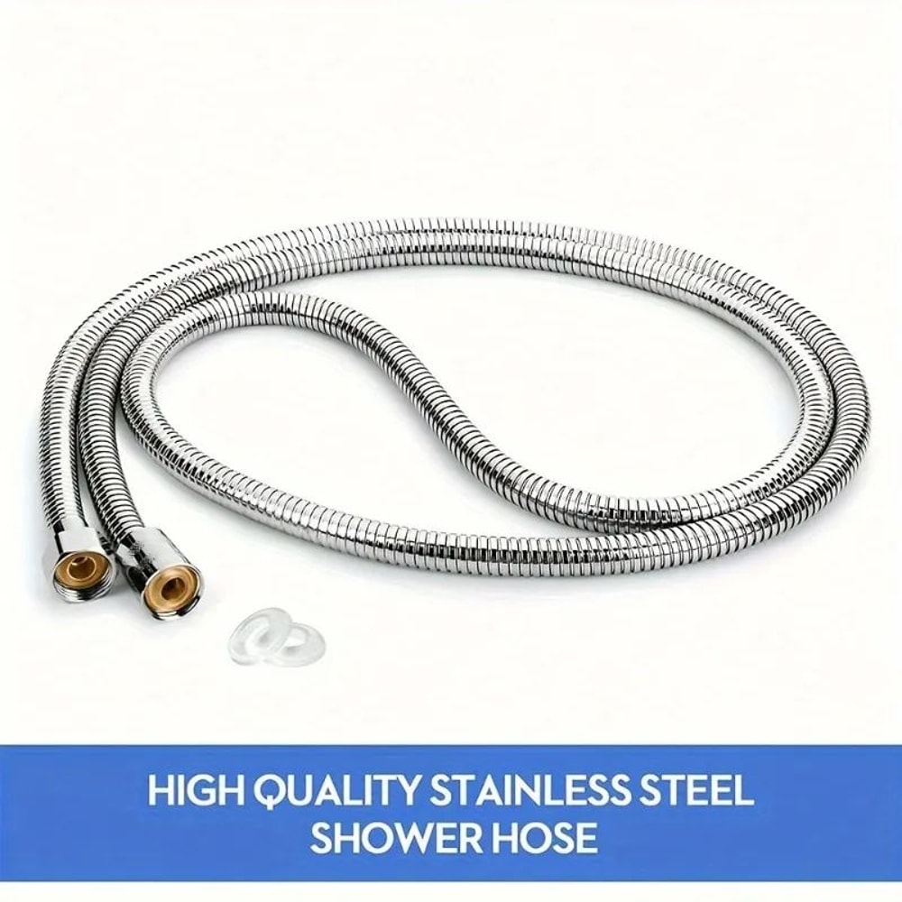 Stainless Steel Shower Hose Extension 15m Or 2m Flexible Anti Tangle Bathroom Handheld Shower Water 2