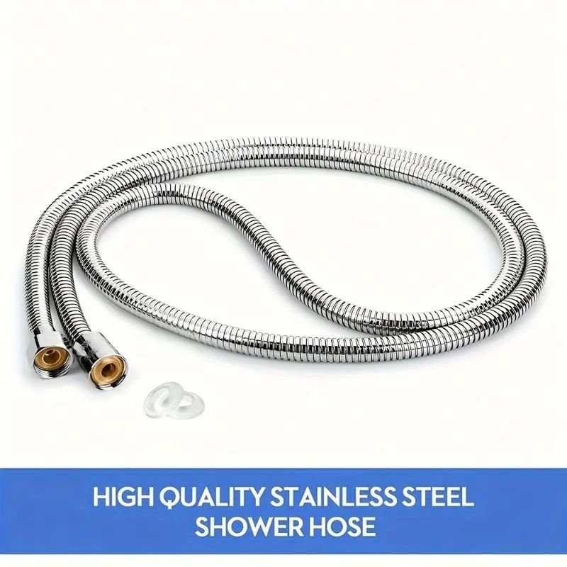 Stainless Steel Shower Hose Extension 15m Or 2m Flexible Anti Tangle Bathroom Handheld Shower Water 2