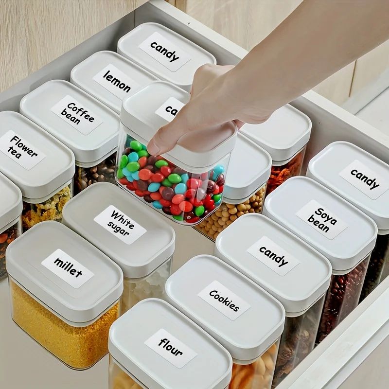 Spice Label Stickers For Seasoning Jars Durable Sample Tag Labels For Storage Boxes Kitchen Organiz 4
