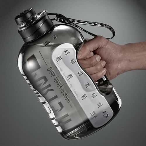 Large Capacity Sports Water Bottle with Carry Rope, BPA Free Tritan Gym Cycling Camping Hydration Jug 1700ml