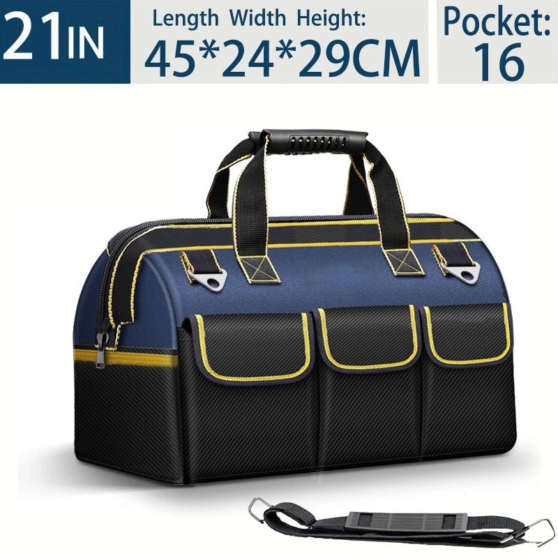 Waterproof Tool Bag 13 To 23 Inch Heavy Duty Electrician Storage Toolkit Multi Pocket Wear Resistan 11