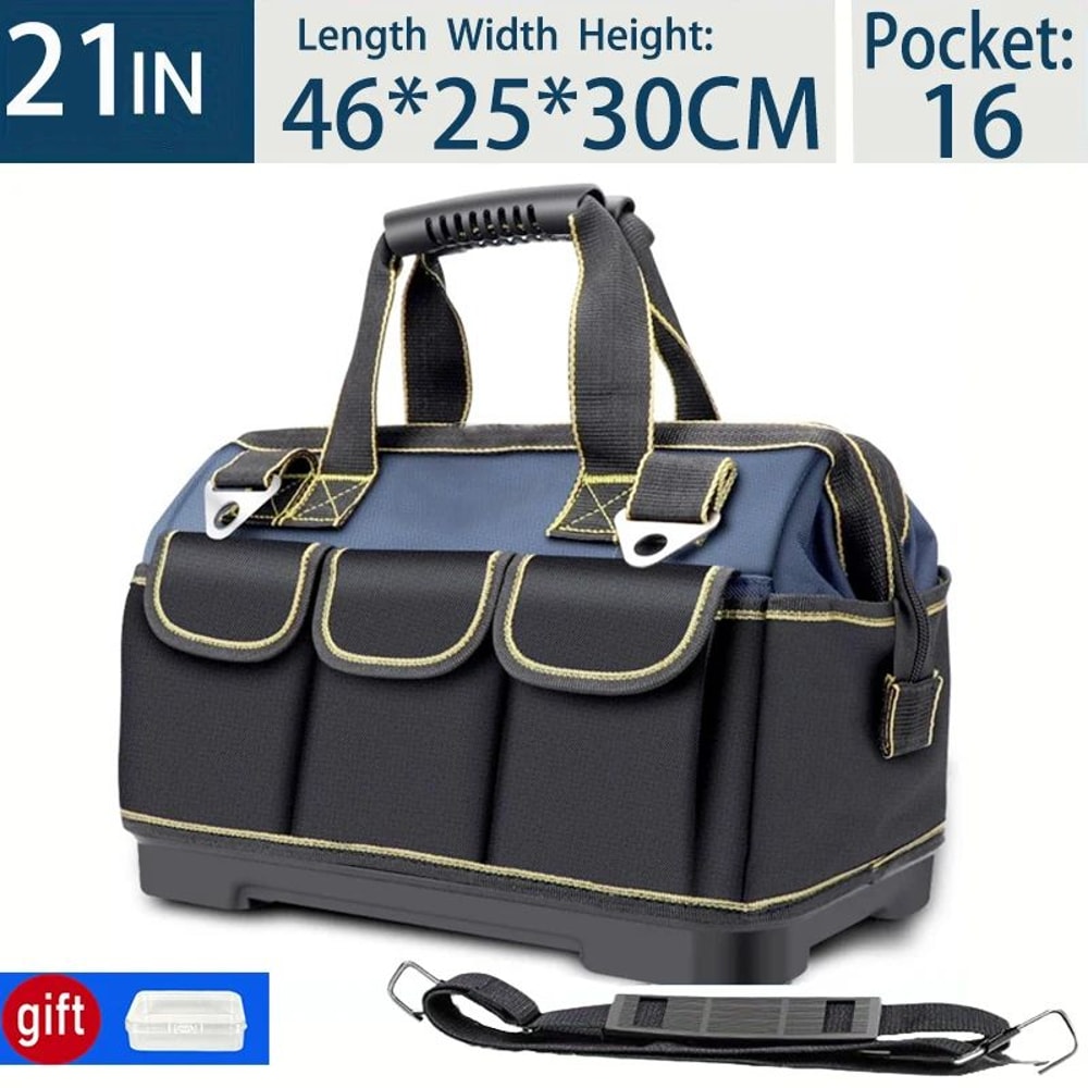 Waterproof Tool Bag 13 To 23 Inch Heavy Duty Electrician Storage Toolkit Multi Pocket Wear Resistan 12