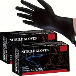 disposable black nitrile gloves latex free powder free cleaning gloves for household, tattoo, hairdressing