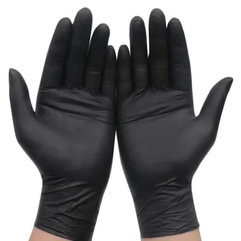 Disposable Black Nitrile Gloves Latex Free Powder Free Cleaning Gloves For Household Tattoo Hairdre 6