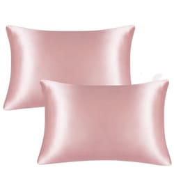 silky satin pillowcase for hair and skin, soft mulberry style pillow case standard queen king, wrinkle free