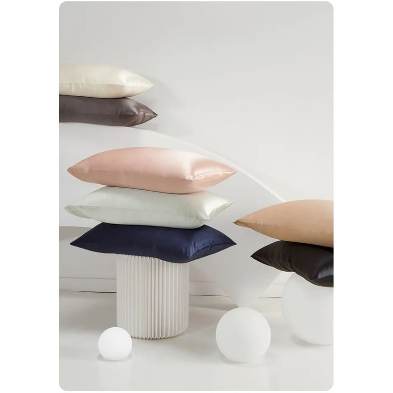 Silky Satin Pillowcase For Hair And Skin Soft Mulberry Style Pillow Case Standard Queen King Wrinkl 5