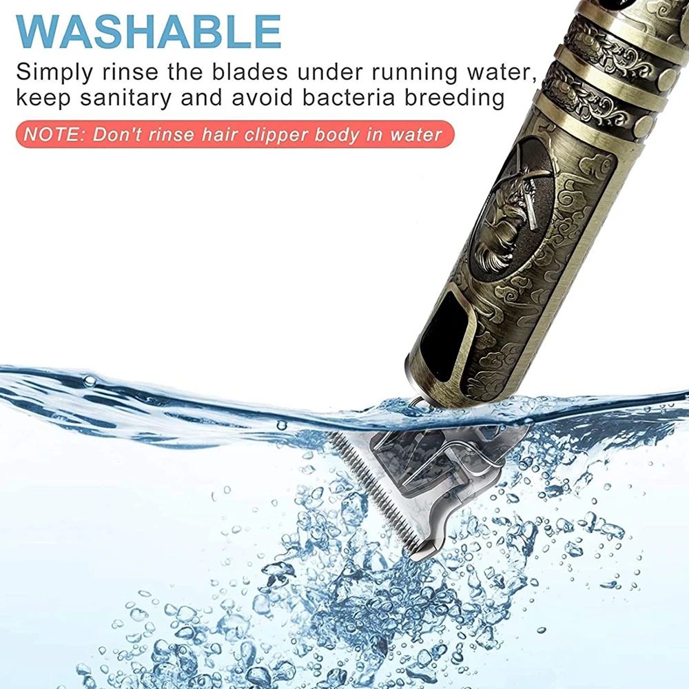 T9 LCD Hair Trimmer For Men Precision Beard And Body Clipper Wet Dry Waterproof Blades 90 Minute Ru 4