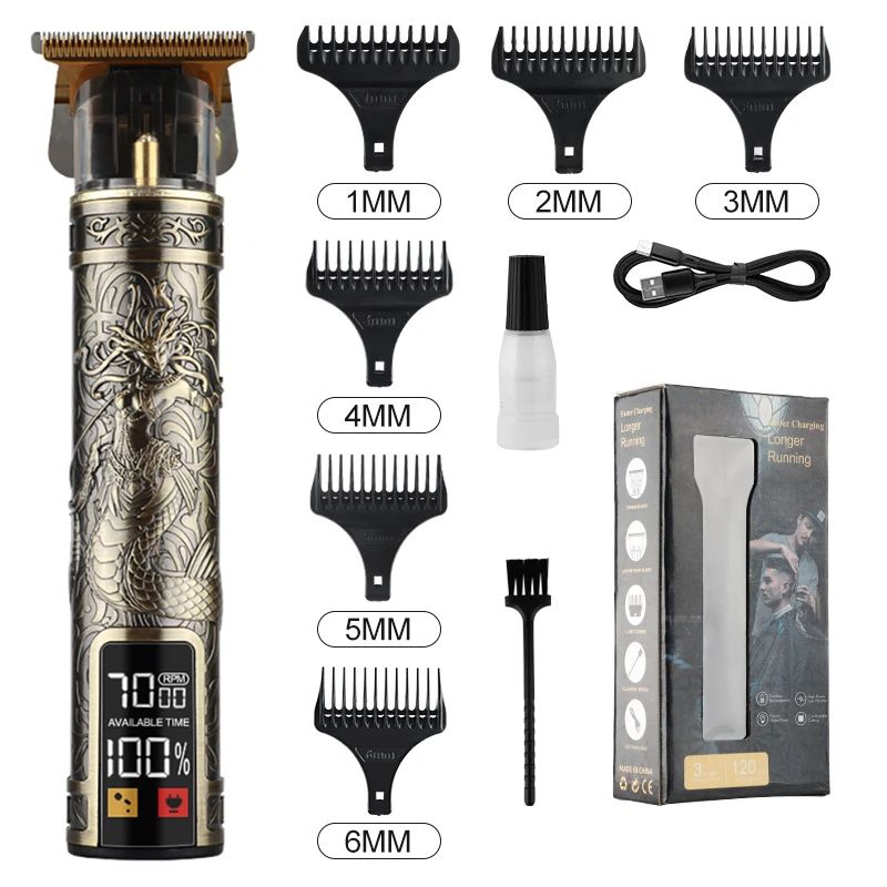 T9 LCD Hair Trimmer For Men Precision Beard And Body Clipper Wet Dry Waterproof Blades 90 Minute Ru 10