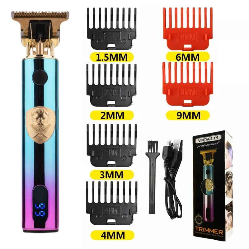 T9 LCD Hair Trimmer For Men Precision Beard And Body Clipper Wet Dry Waterproof Blades 90 Minute Ru 12