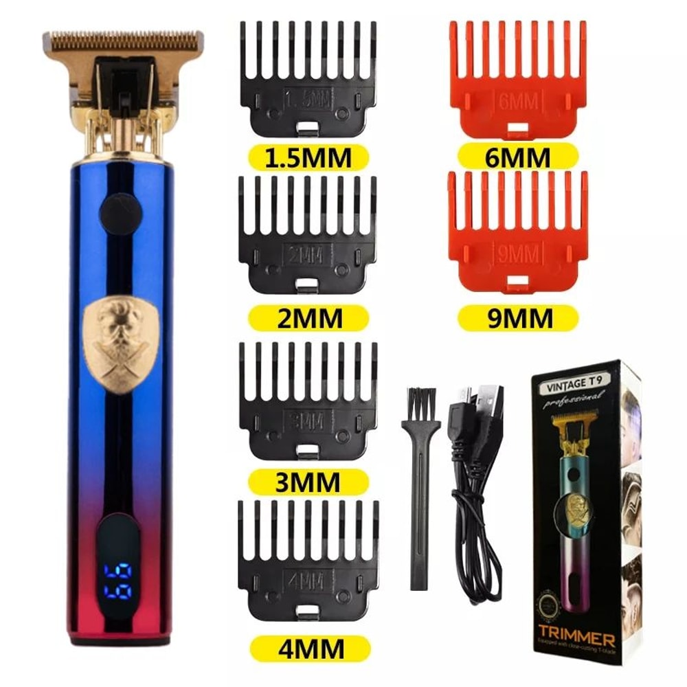 T9 LCD Hair Trimmer For Men Precision Beard And Body Clipper Wet Dry Waterproof Blades 90 Minute Ru 13