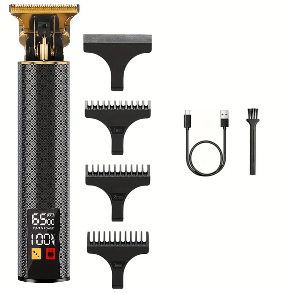 T9 LCD Hair Trimmer For Men Precision Beard And Body Clipper Wet Dry Waterproof Blades 90 Minute Ru 24