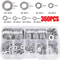 Stainless Steel Flat Washer Assortment Kit 180580pcs M2M12 Rings Gaskets For Screws Bolts Fasteners