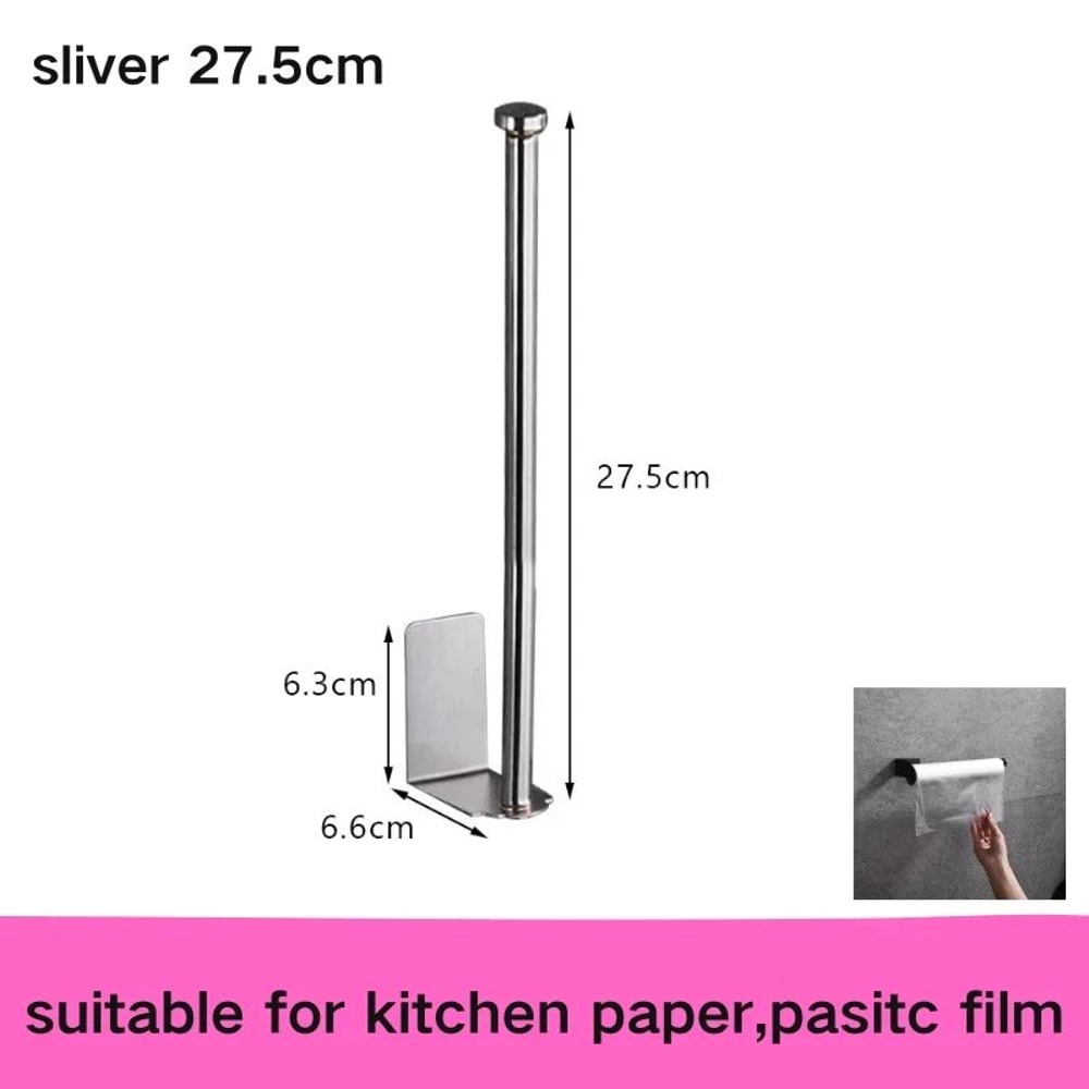 No Punching Self Adhesive Toilet Paper Holder Wall Mount Bathroom Kitchen Paper Roll Holder Towel R