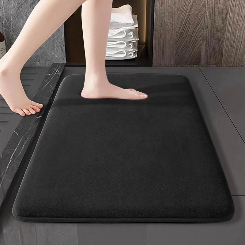 Super Absorbent Anti Slip Bathroom Floor Mat Coral Velvet Bath Rug Quick Dry Soft Door Mat For Home 7