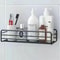 Floating Metal Wall Shelf Organizer Bathroom Kitchen Storage Rack No Drill Home Organizer Wall Hang 6