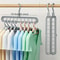 3 Piece 9 Hole Foldable Clothes Hangers Space Saving Heavy Duty Plastic Closet Organizer For Wardro 1