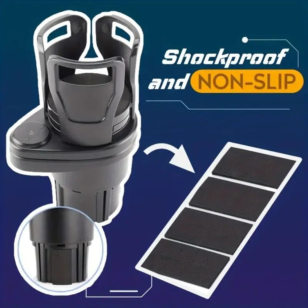 Adjustable Car Cup Holder Expander Dual Cup Holder With Phone Slot Aromatherapy Organizer 360 Rotat 3