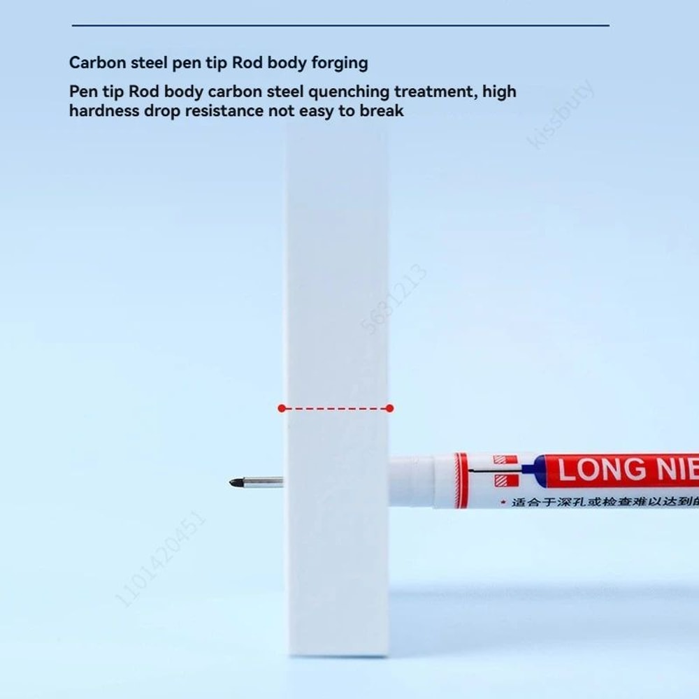 Deep Hole Long Nib Marker Set 4 Piece Waterproof Marking Pens For Metal Woodworking Bathroom DIY 3