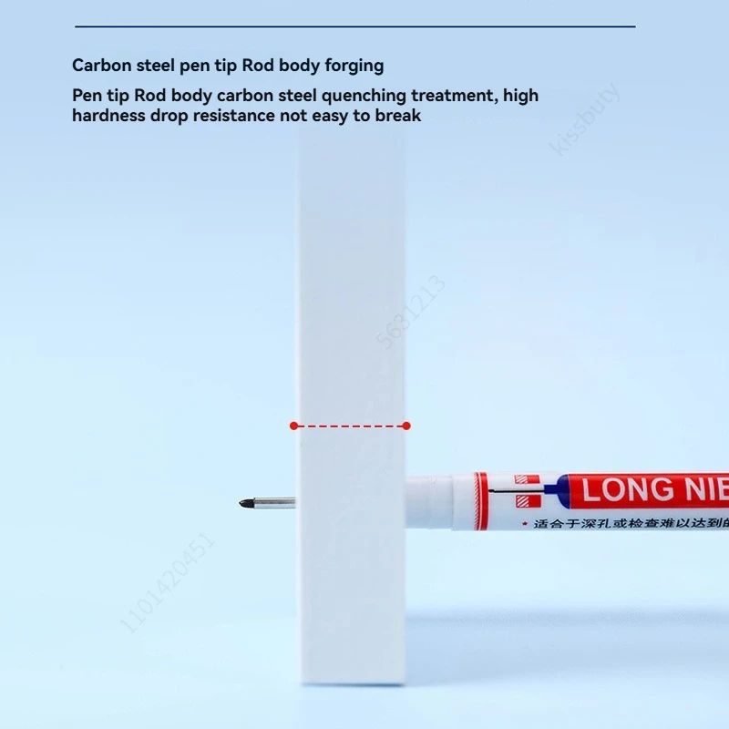 Deep Hole Long Nib Marker Set 4 Piece Waterproof Marking Pens For Metal Woodworking Bathroom DIY 3