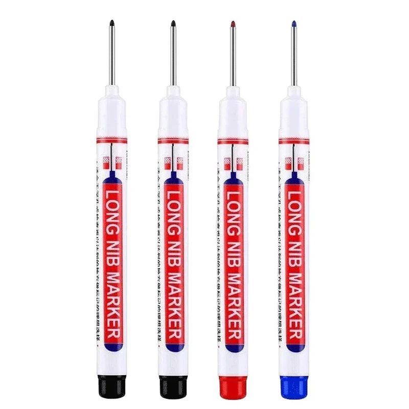Deep Hole Long Nib Marker Set 4 Piece Waterproof Marking Pens For Metal Woodworking Bathroom DIY 15