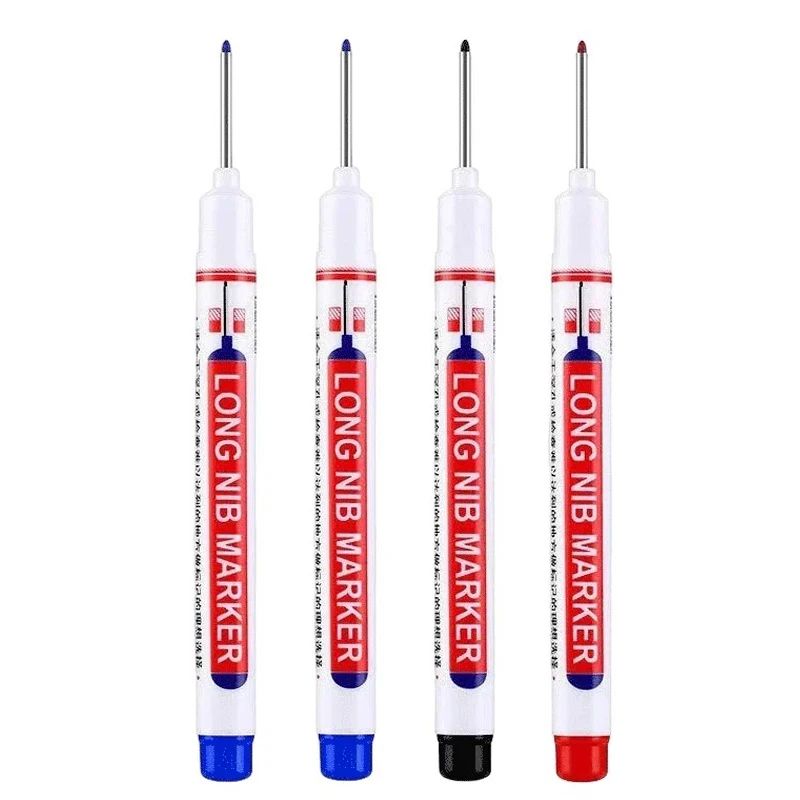 Deep Hole Long Nib Marker Set 4 Piece Waterproof Marking Pens For Metal Woodworking Bathroom DIY 17