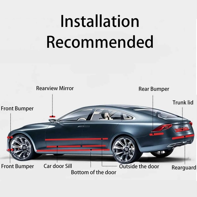 Nano Carbon Fiber 3D Protective Tape Waterproof Scratch Resistant Car Door Mirror DIY Protection St 5