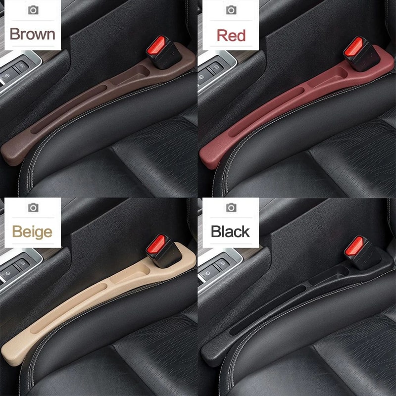 2 Piece Car Seat Gap Filler Organizer Crevice Blocker Between Seats Console Interior Accessory For 1